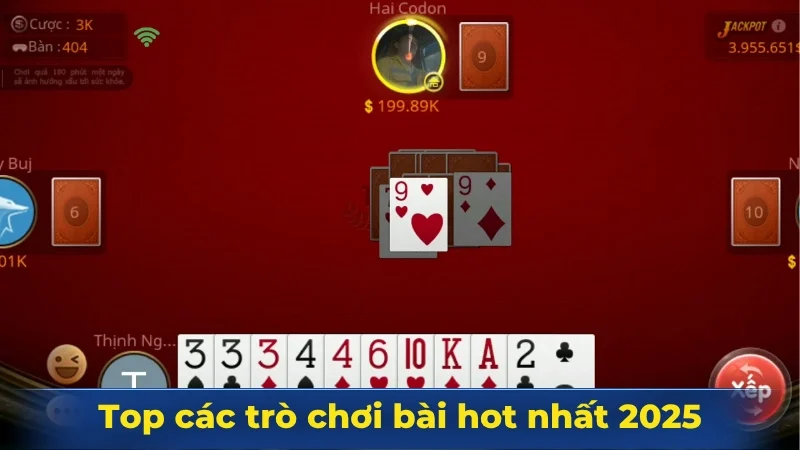 Top các trò chơi bài hot nhất tại cổng game 2025